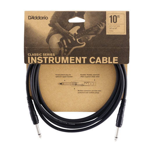D'Addario Classic Series Instrument Cable, 10 feet