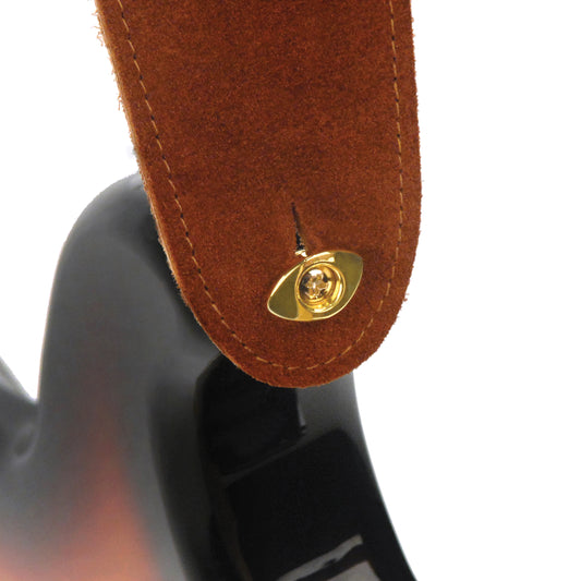 D'Addario PWEEP302 Elliptical End Pins, Pair, Gold