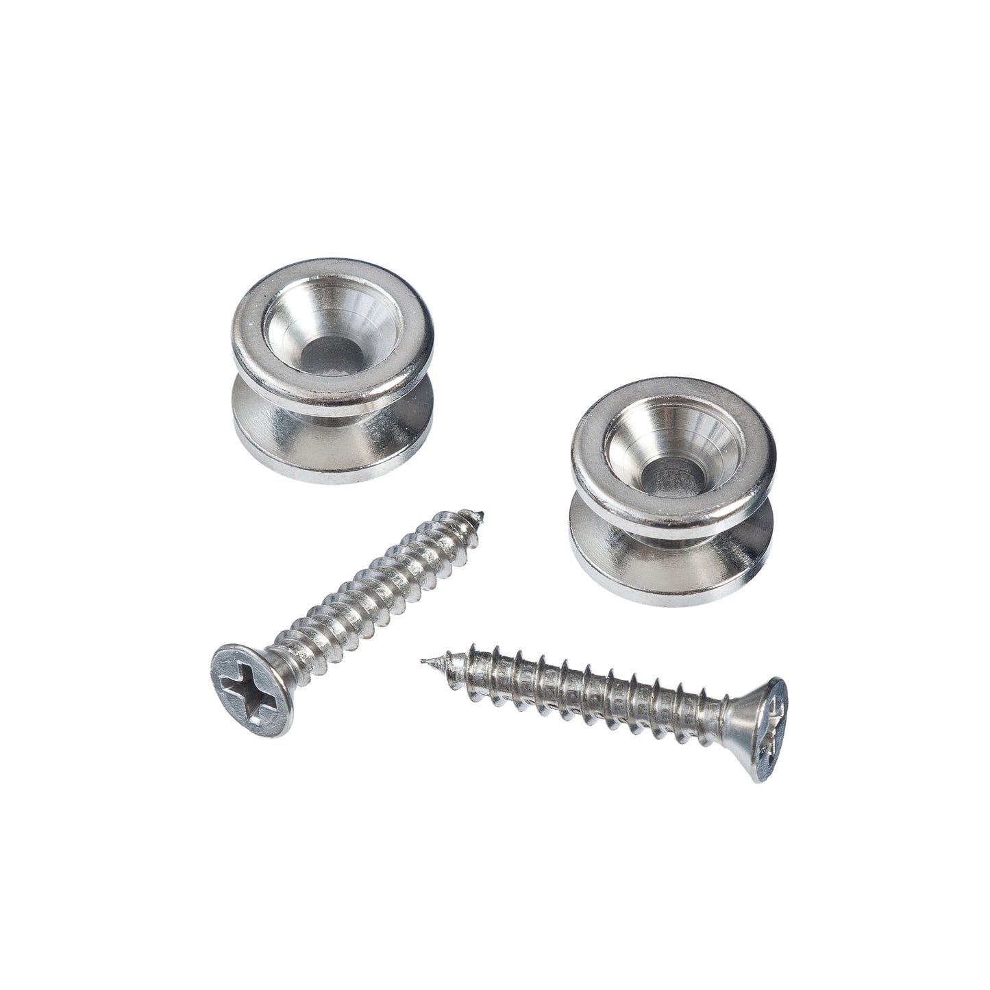 D'Addario PWEP202 Solid Brass End Pins, Pair, Chrome