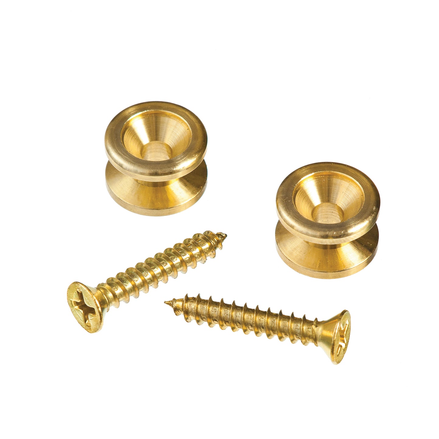 D'Addario PWEP302 Solid Brass End Pins, Pair, Brass