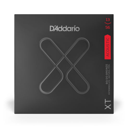 D'Addario XT Acoustic Guitar Strings 80/20 Bronze, Medium, 13-56, XTABR1356