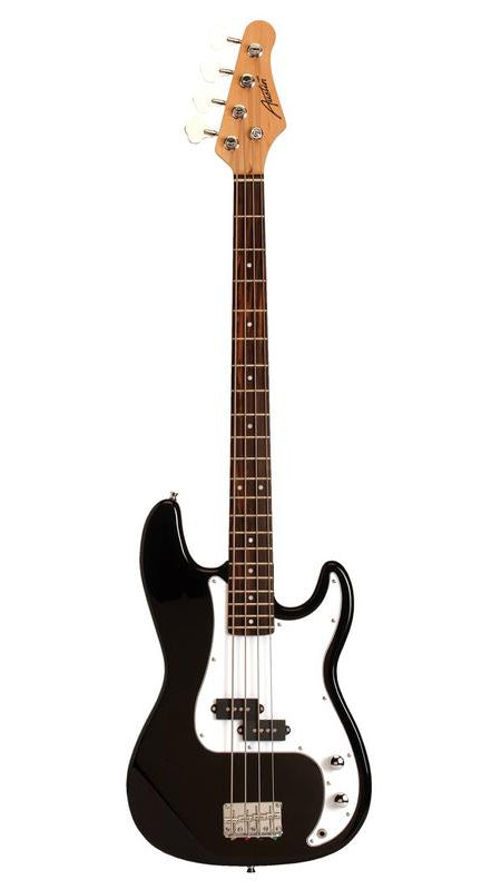 Austin APB200BK Classic Double Cutaway Bass, Black