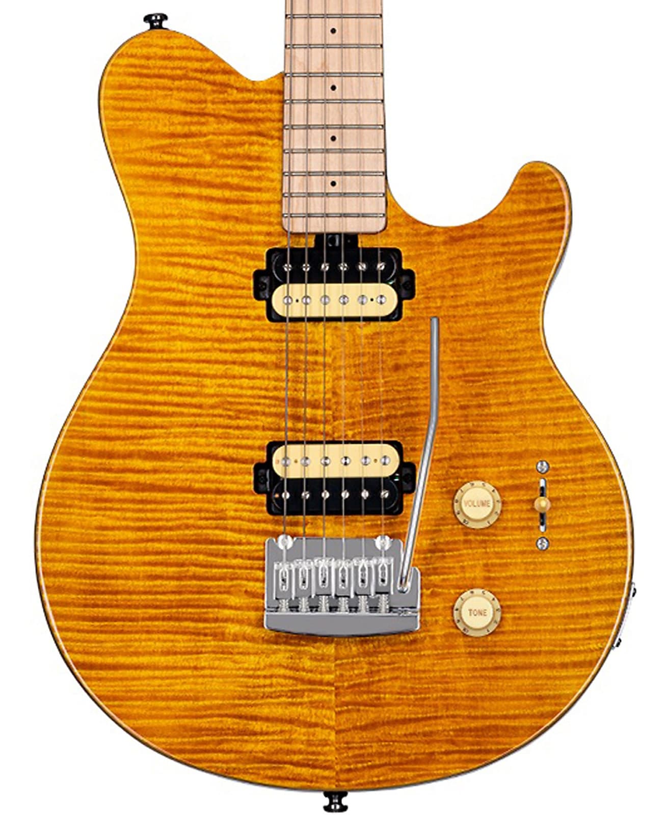 Sterling by Music Man Axis in Flame Maple Trans Gold