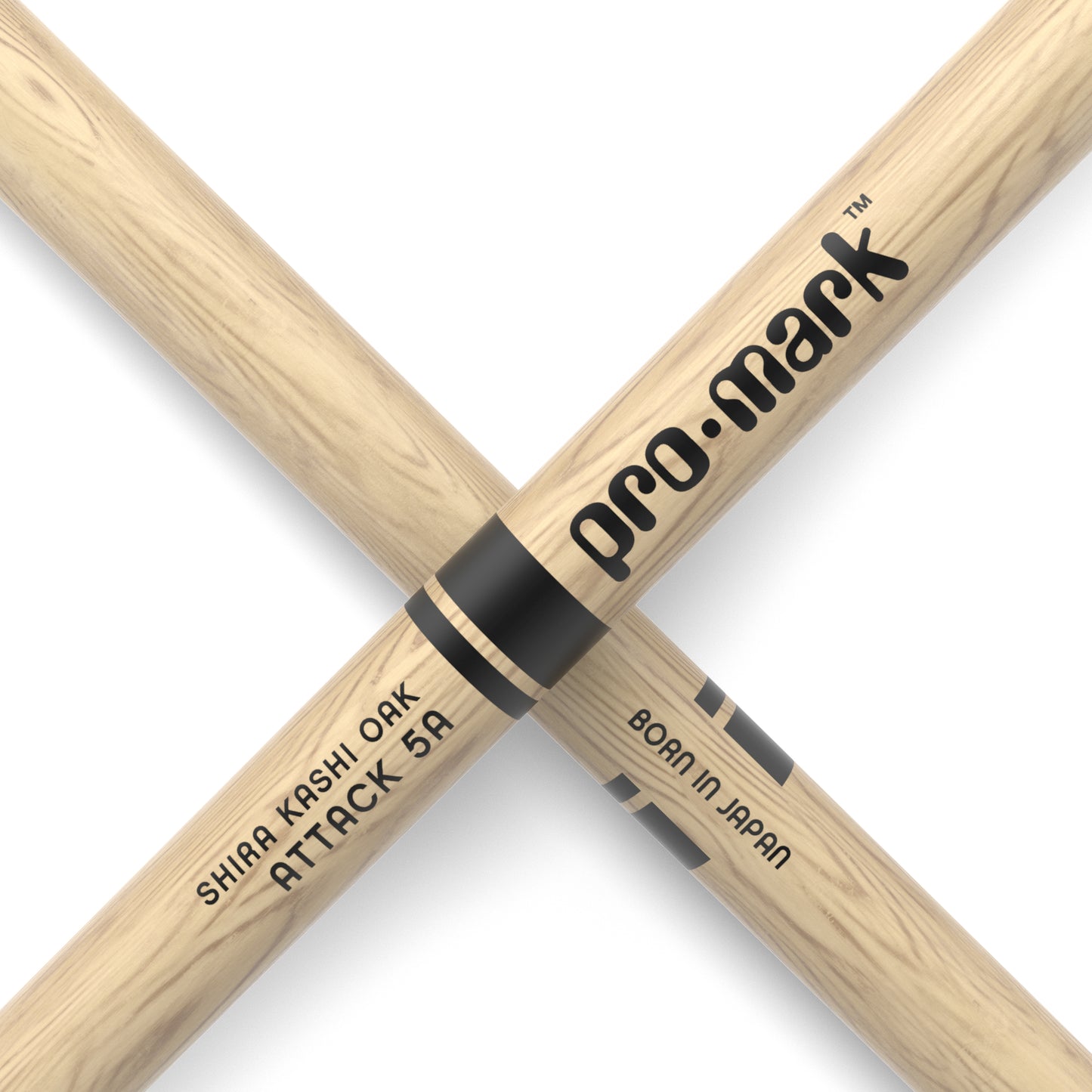 ProMark PW5AW Classic Attack 5A Shira Kashi Oak Drumstick, Oval Wood Tip