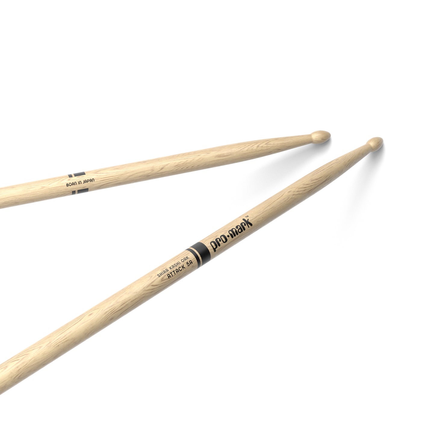 ProMark PW5AW Classic Attack 5A Shira Kashi Oak Drumstick, Oval Wood Tip