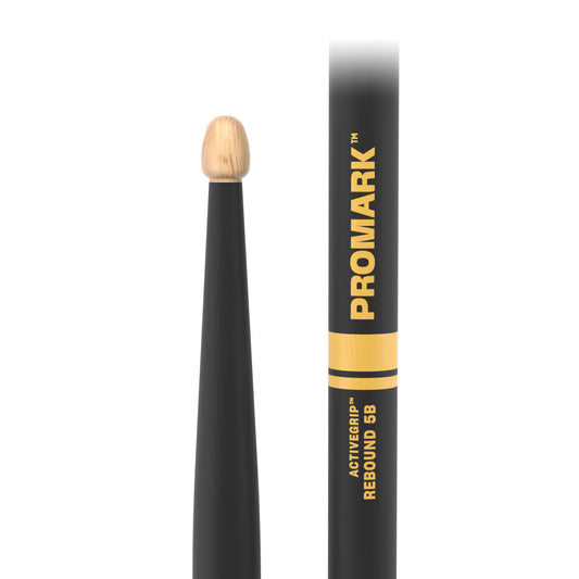 ProMark R5BAG Rebound 5B ActiveGrip Hickory Drumstick, Acorn Wood Tip