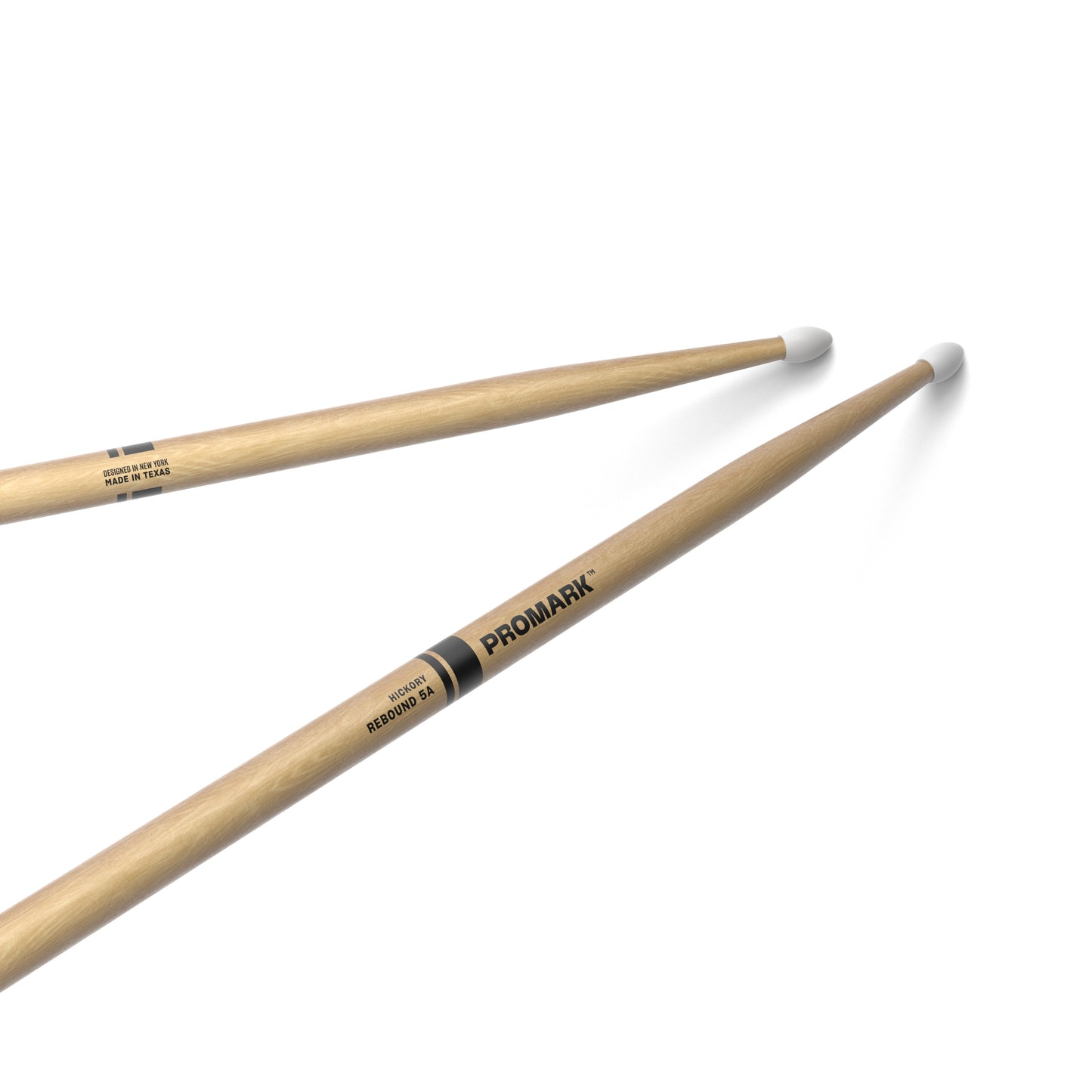 ProMark RBH565N Rebound 5A Hickory Drumstick, Oval Nylon Tip