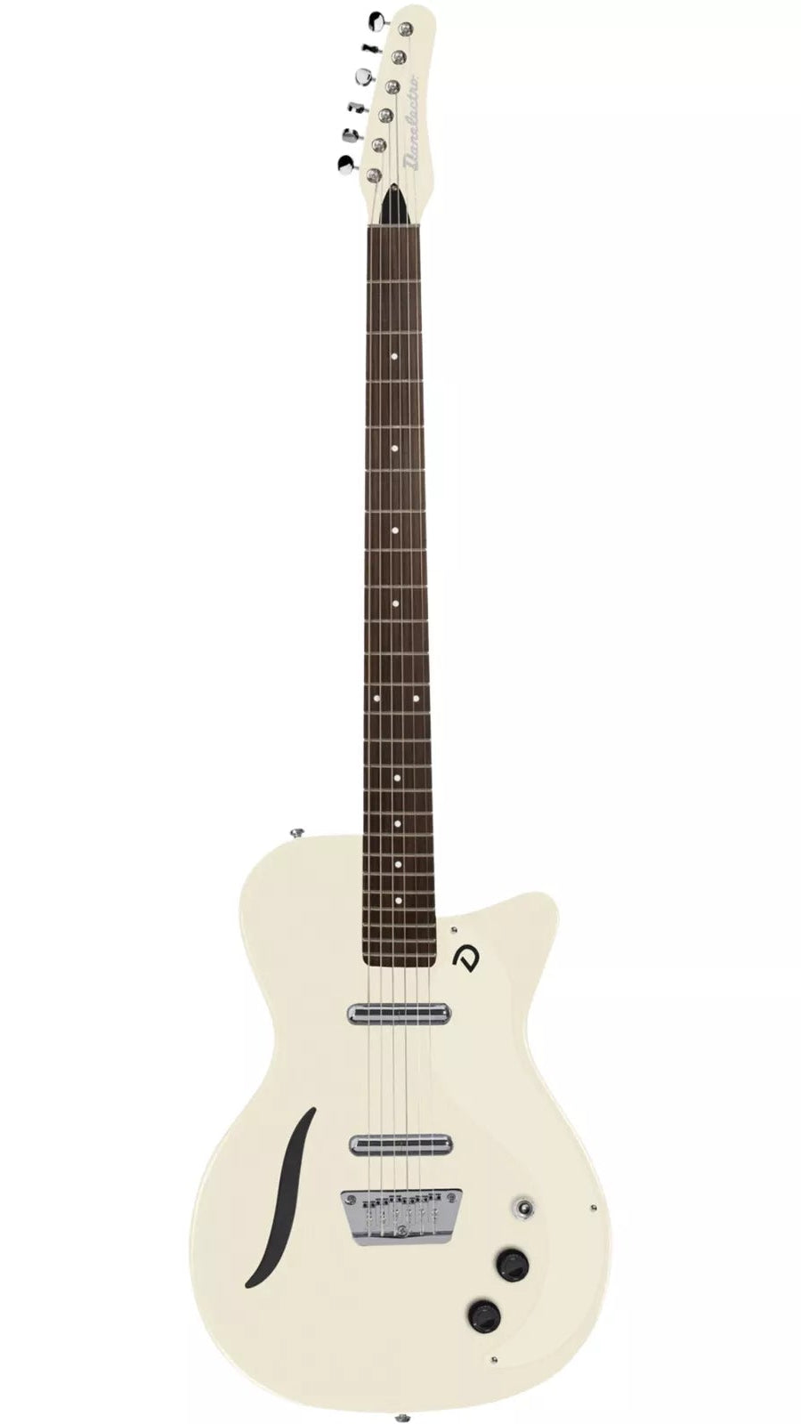 Danelectro 56 Vintage Baritone Electric Guitar, Vintage White