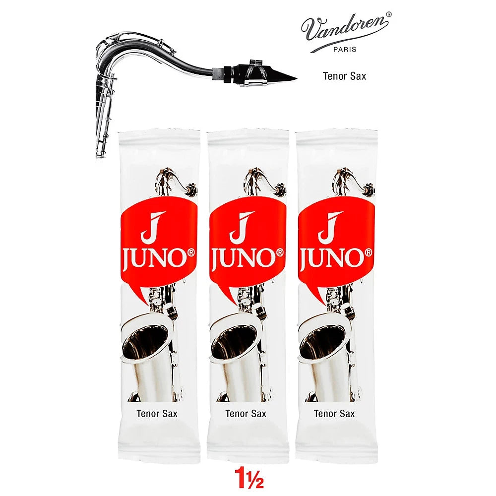 Vandoren Tenor Sax JUNO Reeds; Strength #1.5; 3 Card