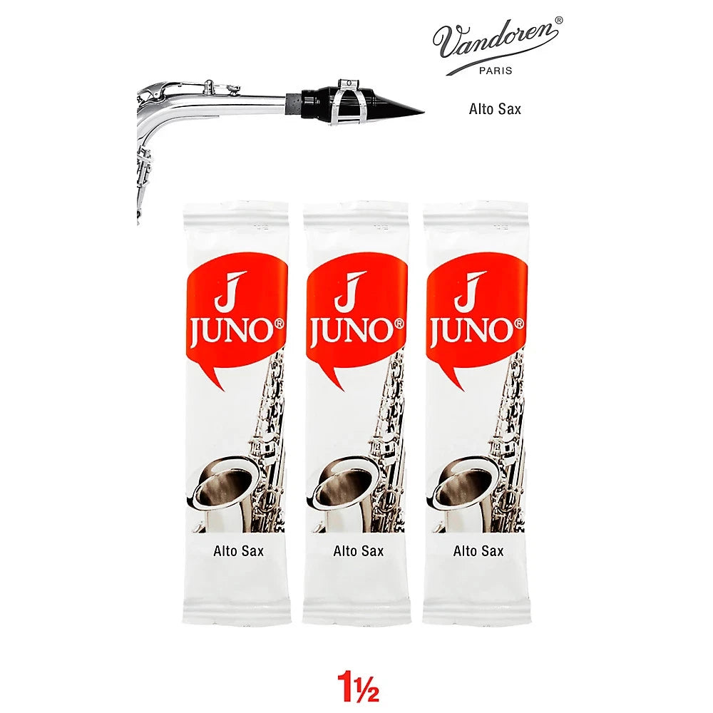 Vandoren Alto Sax JUNO Reeds; Strength #1.5; 3 Card