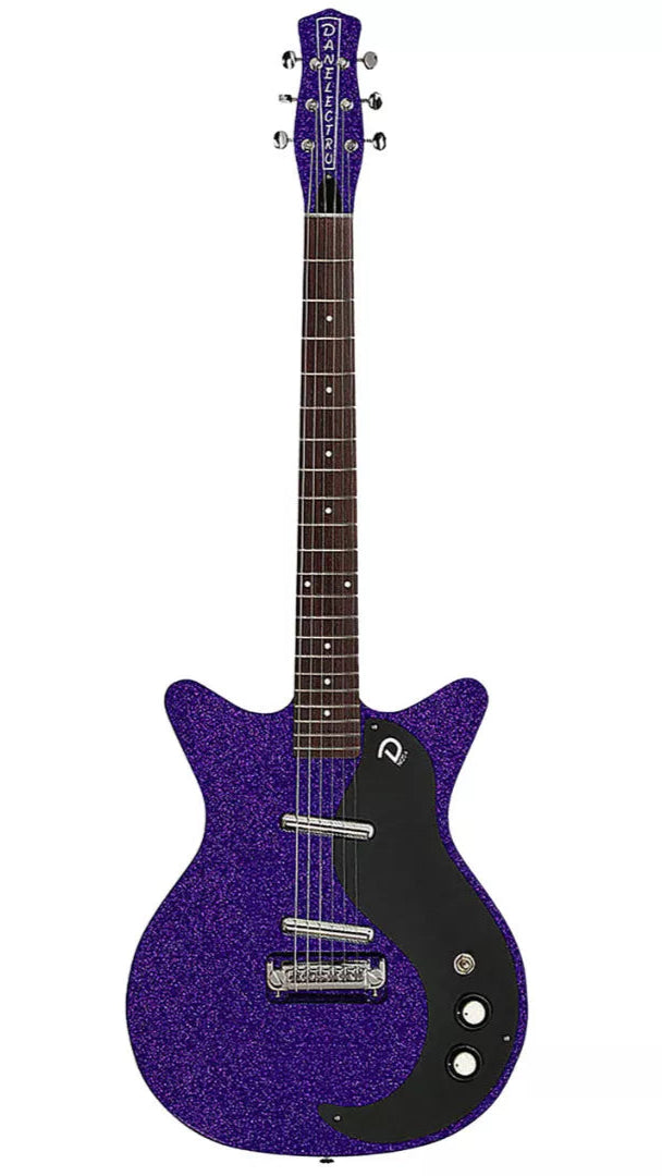 Danelectro Blackout 59 Electric Guitar, Purple Metal Flake