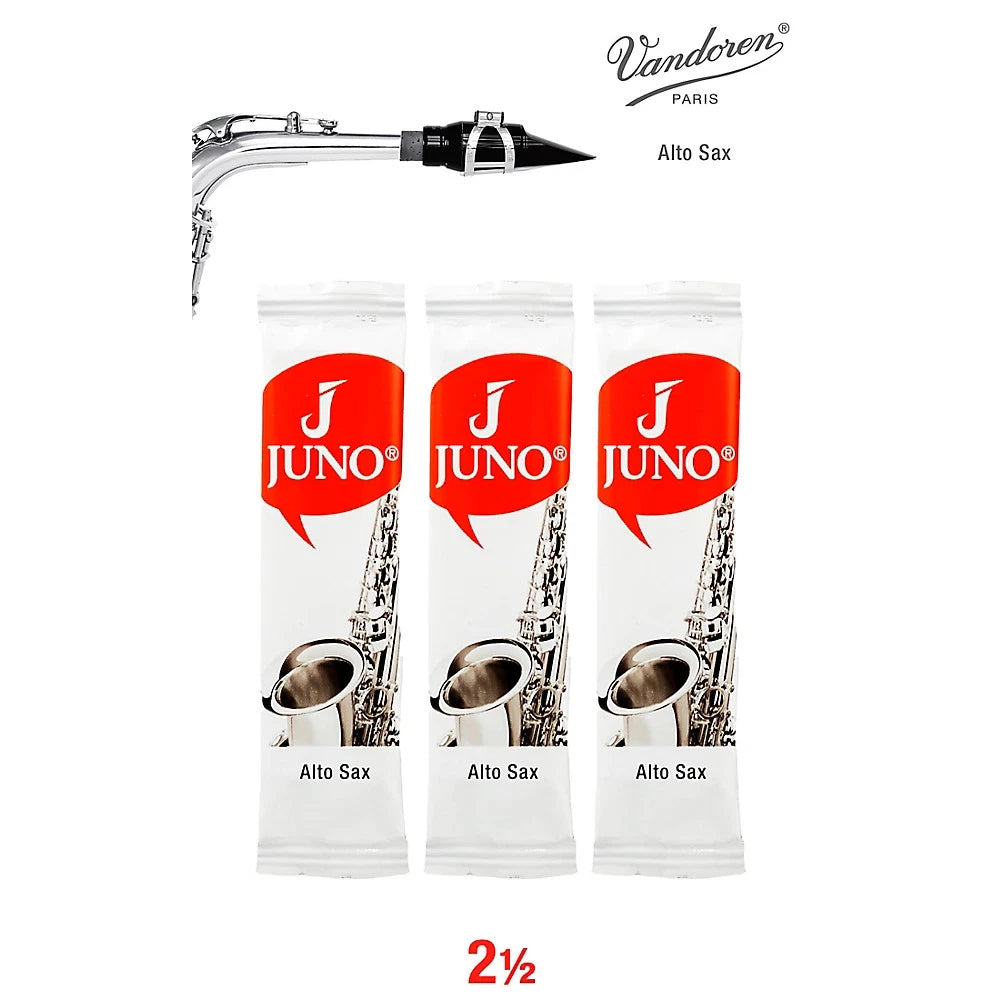 Vandoren Alto Sax JUNO Reeds; Strength #2.5; 3 Card