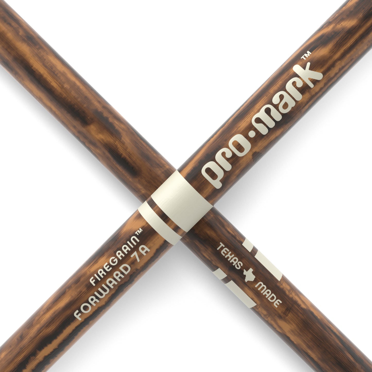 ProMark TX7AW-FG Classic Forward 7A FireGrain Hickory Drumstick, Oval Wood Tip