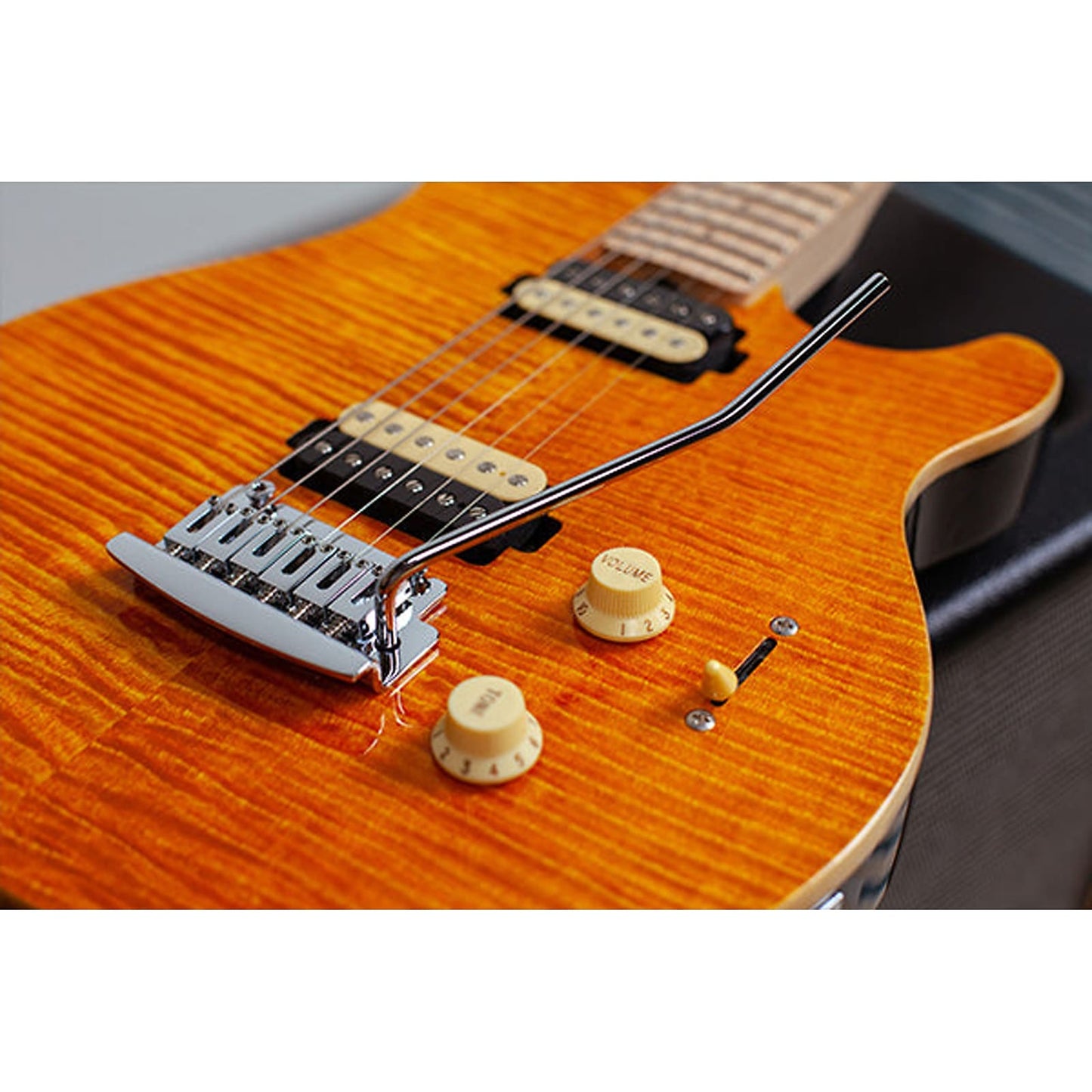 Sterling by Music Man Axis in Flame Maple Trans Gold