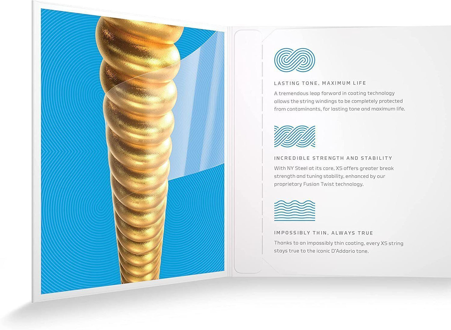 D'Addario XS 80/20 Bronze Coated Acoustic Guitar Strings Light, 12-53