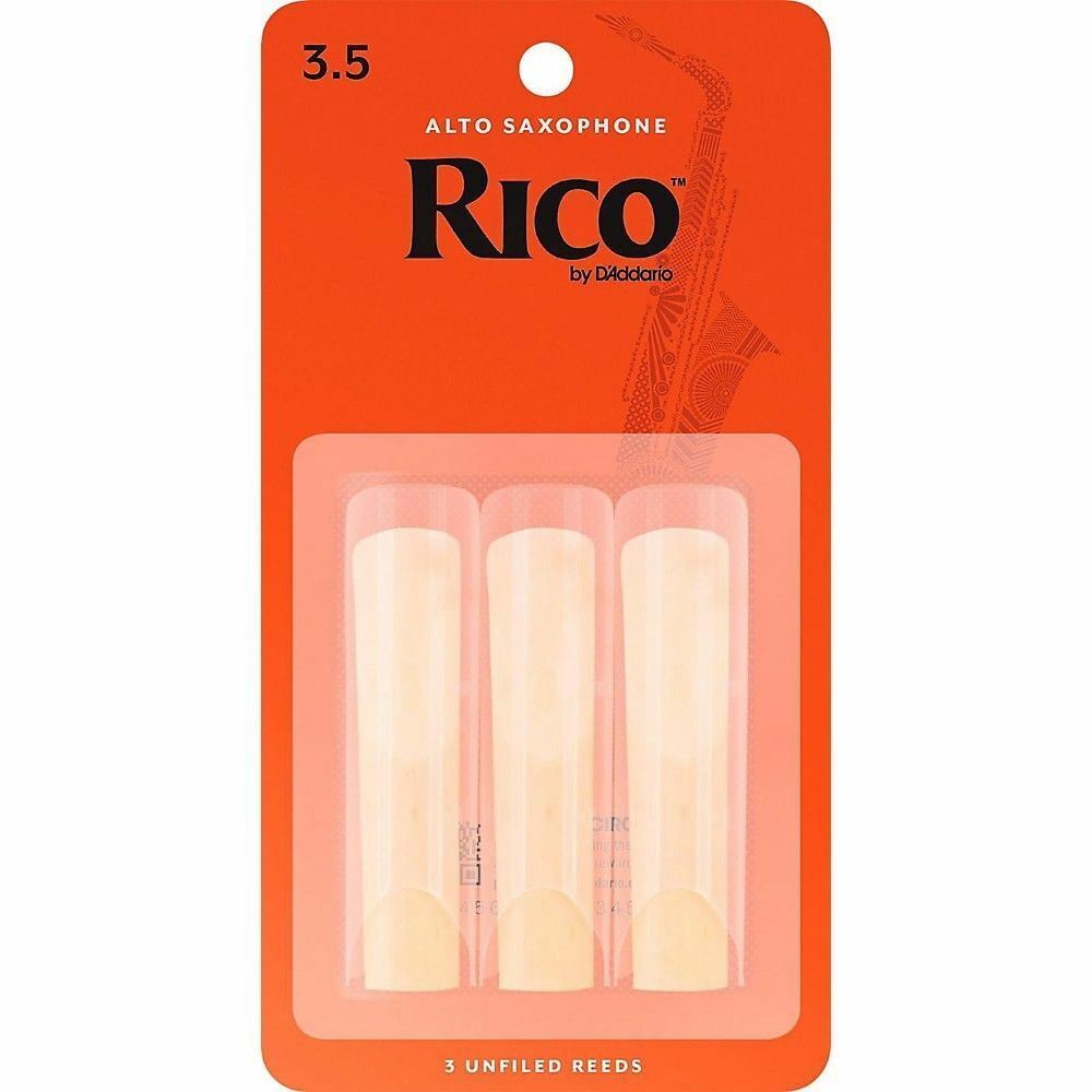 Rico by D'Addario Alto Sax Reeds, Strength 3.5, 3-pack