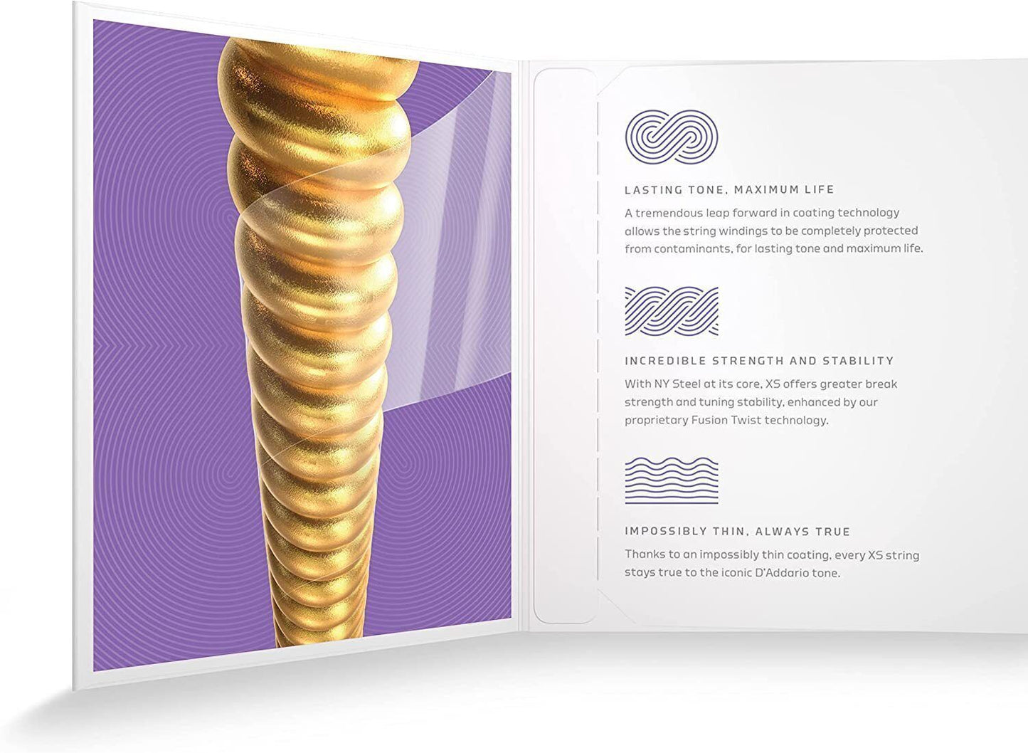 D'Addario XS 80/20 Bronze Coated Acoustic Guitar Strings Custom Light, 11-52