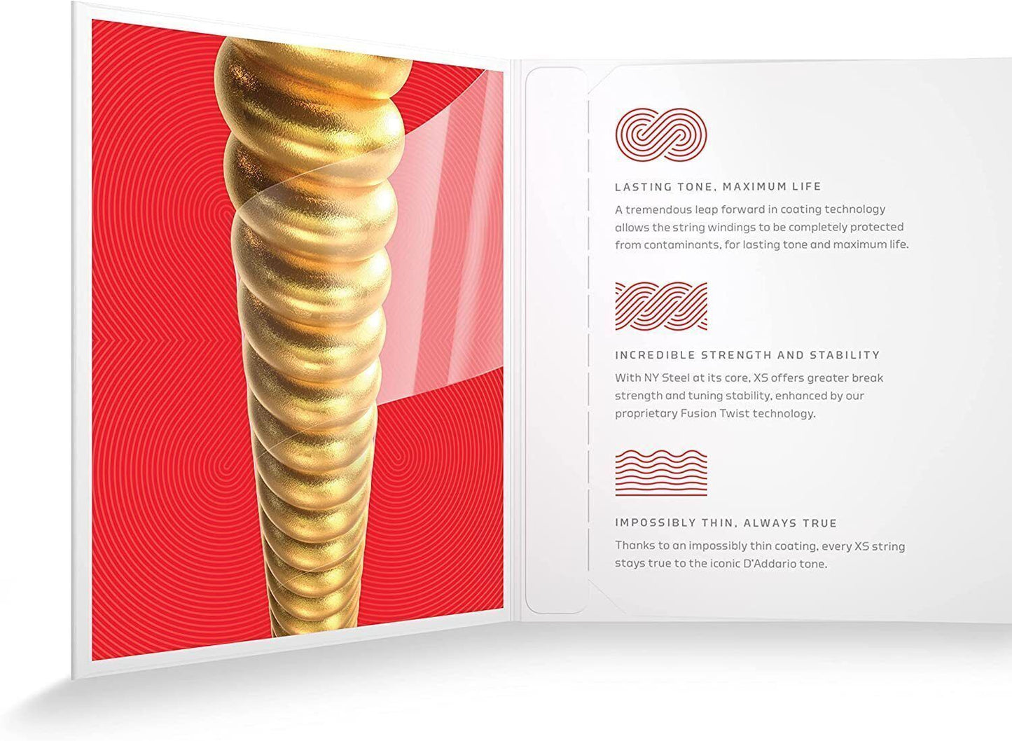 D'Addario XSABR1356 XS 80/20 Bronze Coated Acoustic Guitar Strings Medium, 13-56