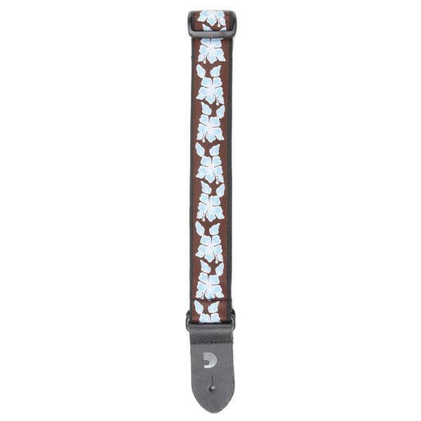 D'Addario 1.5" Nylon Comfortable Secure Ukulele Strap with Aloha Flowers