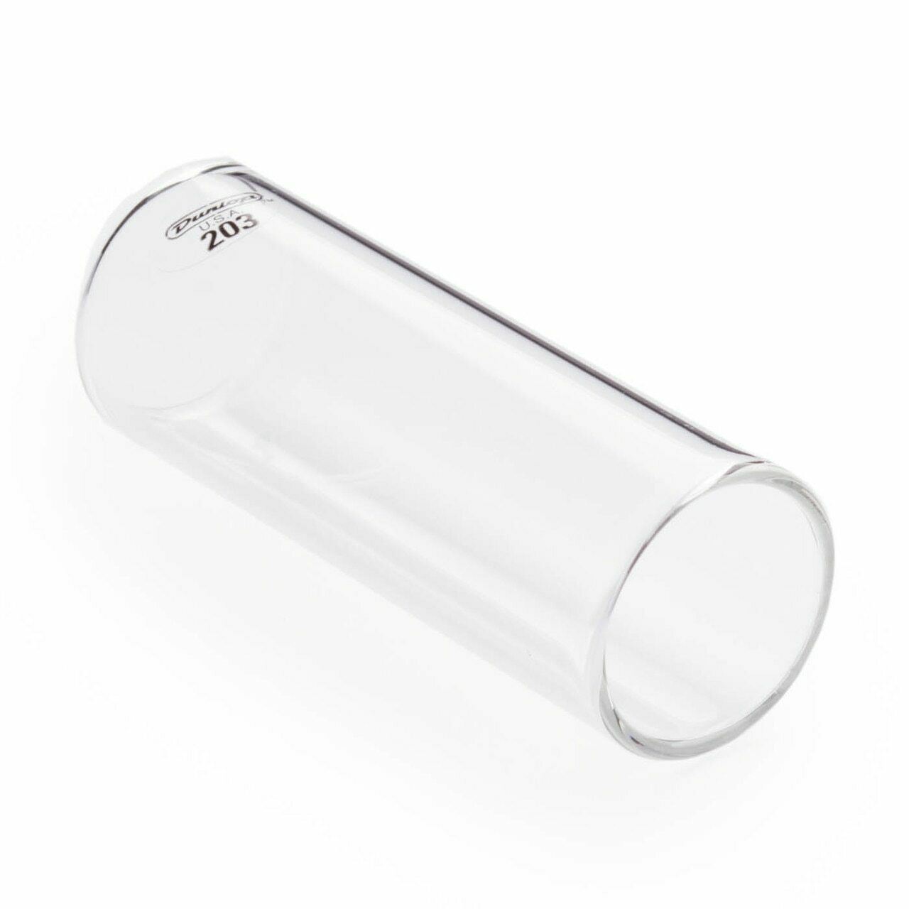 Dunlop 203 Pyrex Regular Wall Clear Glass Guitar Slide, Large, Ring Size 12.5