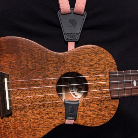 D'Addario 19UKE04 Eco-Comfort Ukulele Strap, Coral