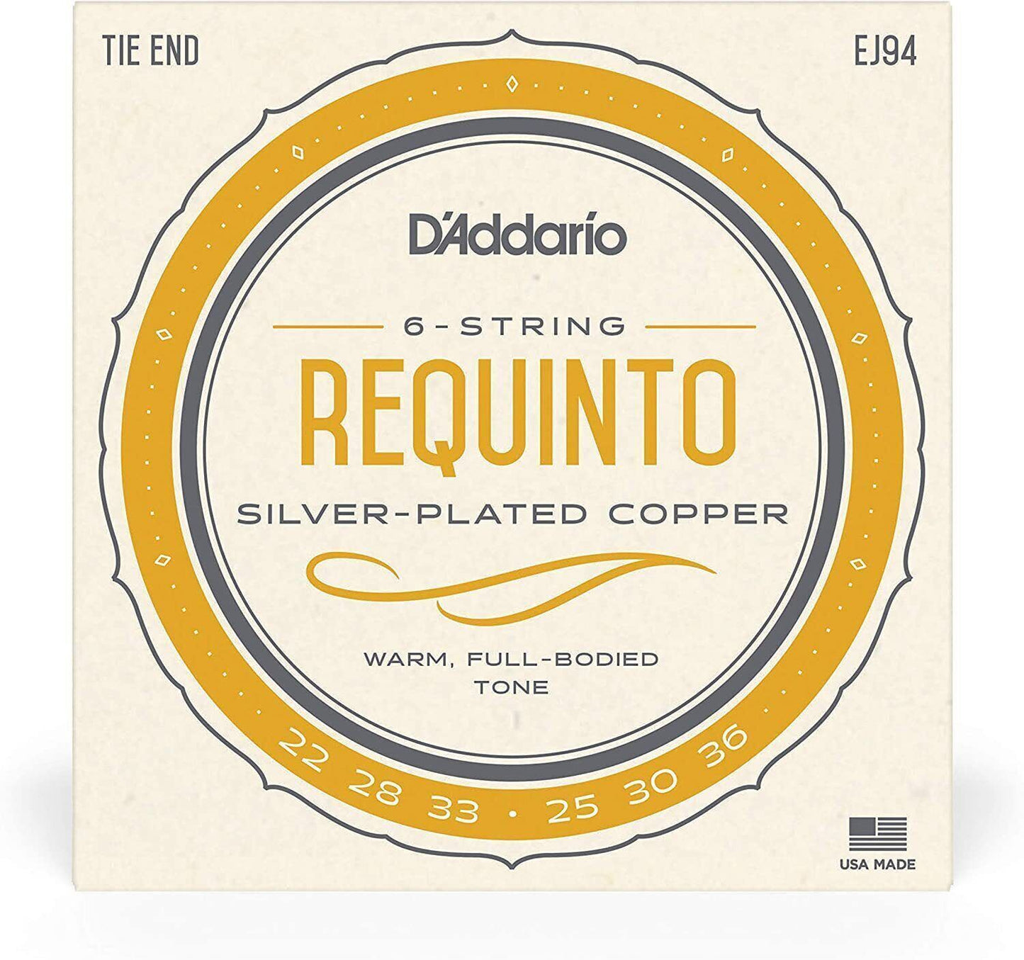 D'Addario EJ94 Requinto, 6-String, Silver Plated Copper