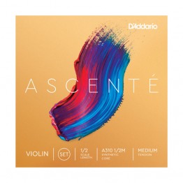 D'Addario Ascenté Violin String Set, 1/2 Scale, Medium Tension
