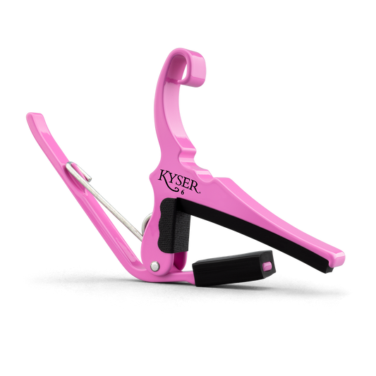 Kyser KG6PRA Quick-Change Acoustic Guitar Capo, Pink Revival