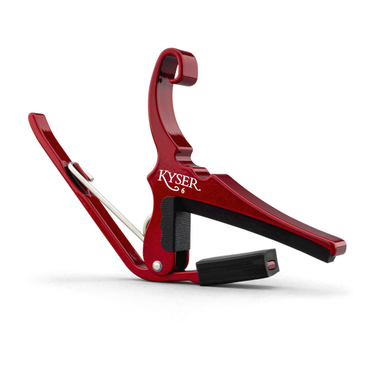 Kyser KG6RA Quick-Change Acoustic Guitar Capo, Ruby Red