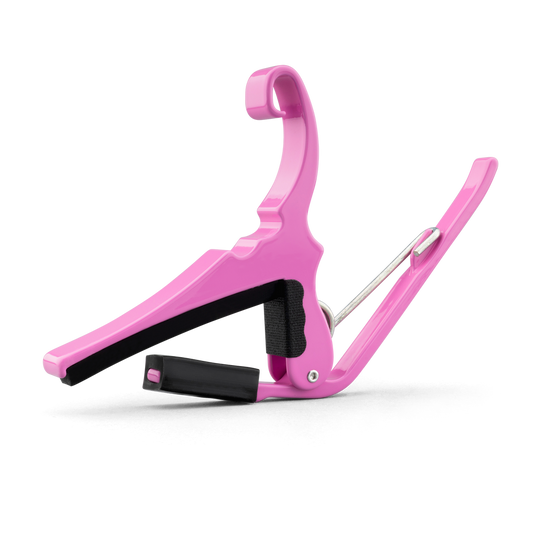 Kyser KG6PRA Quick-Change Acoustic Guitar Capo, Pink Revival
