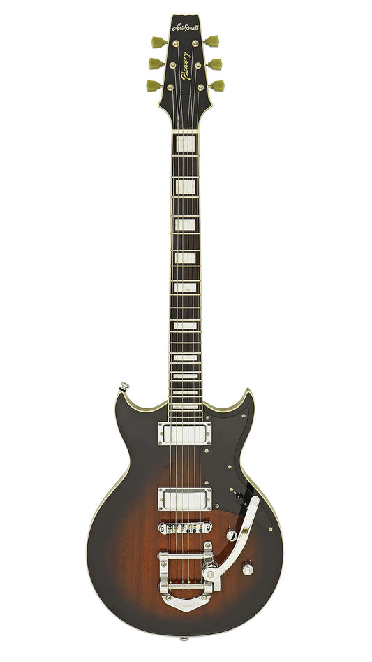 Aria Pro II Bowery Electric Guitar, Sunburst, 212-MK2-BRSB