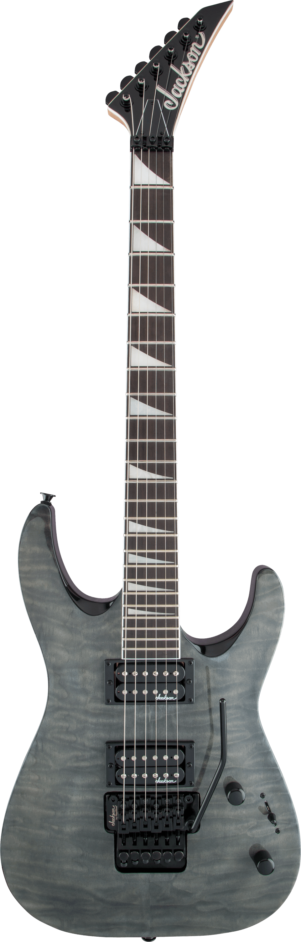 Jackson JS Series Dinky™ Arch Top JS32Q DKA, Amaranth Fingerboard, Transparent Black