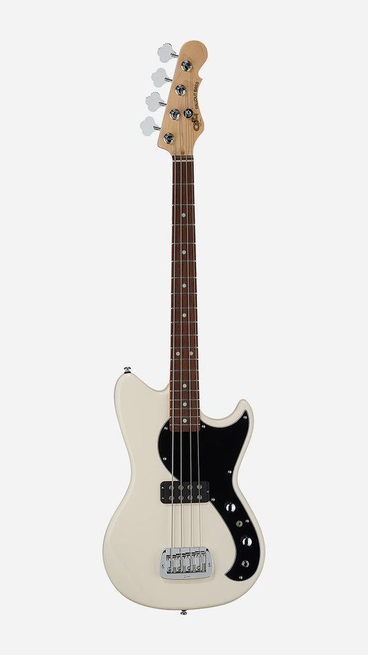 G&L Tribute Fallout Short Scale Bass Guitar, Olympic White