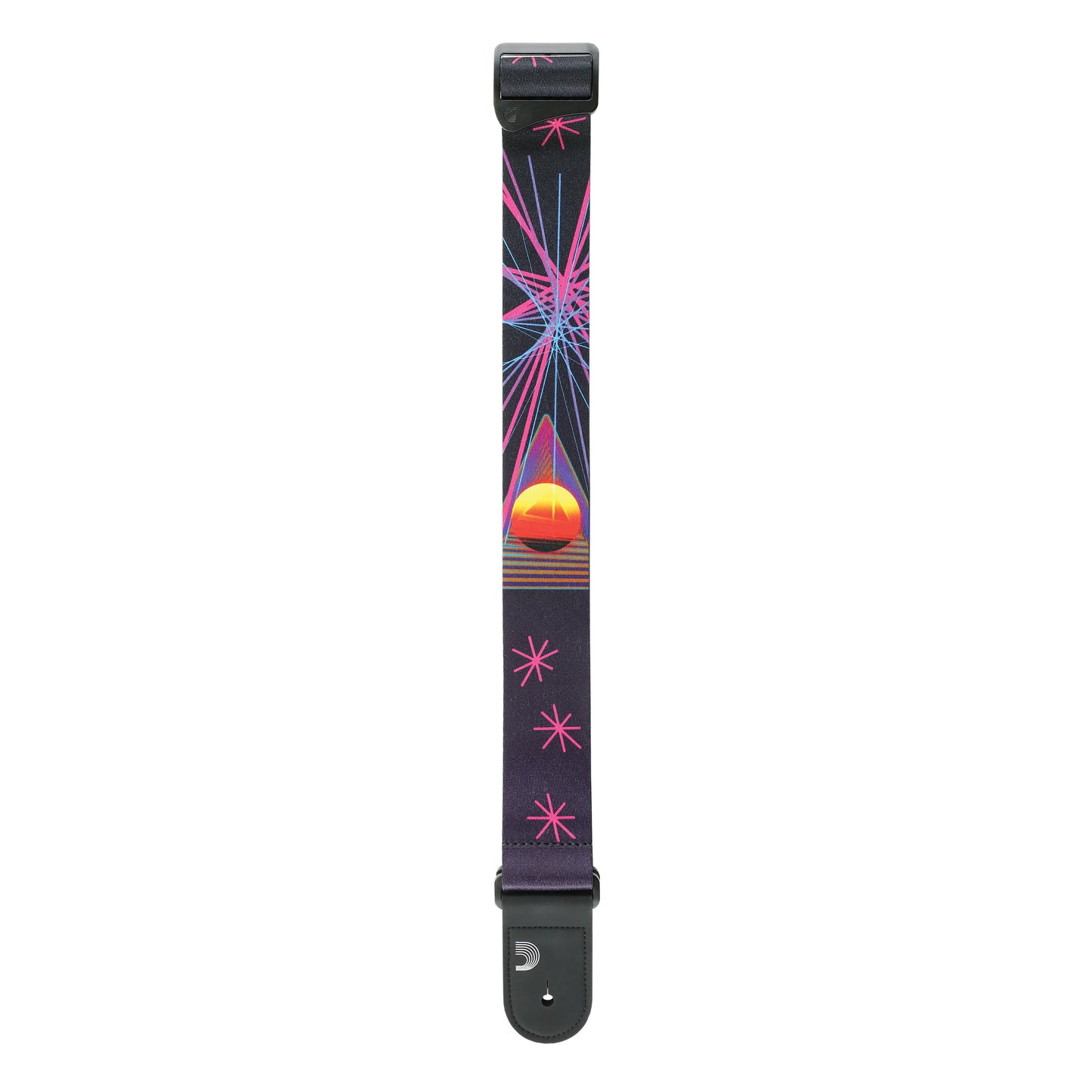 D'Addario Outrun Polyester Guitar Strap, Neon Stars, 50RUN80