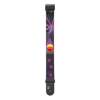 D'Addario Outrun Polyester Guitar Strap, Neon Stars, 50RUN80