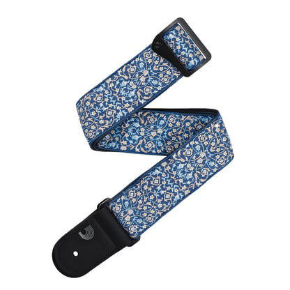 D'Addario Eco Persian Woven Guitar Strap, Blue, 50RW08