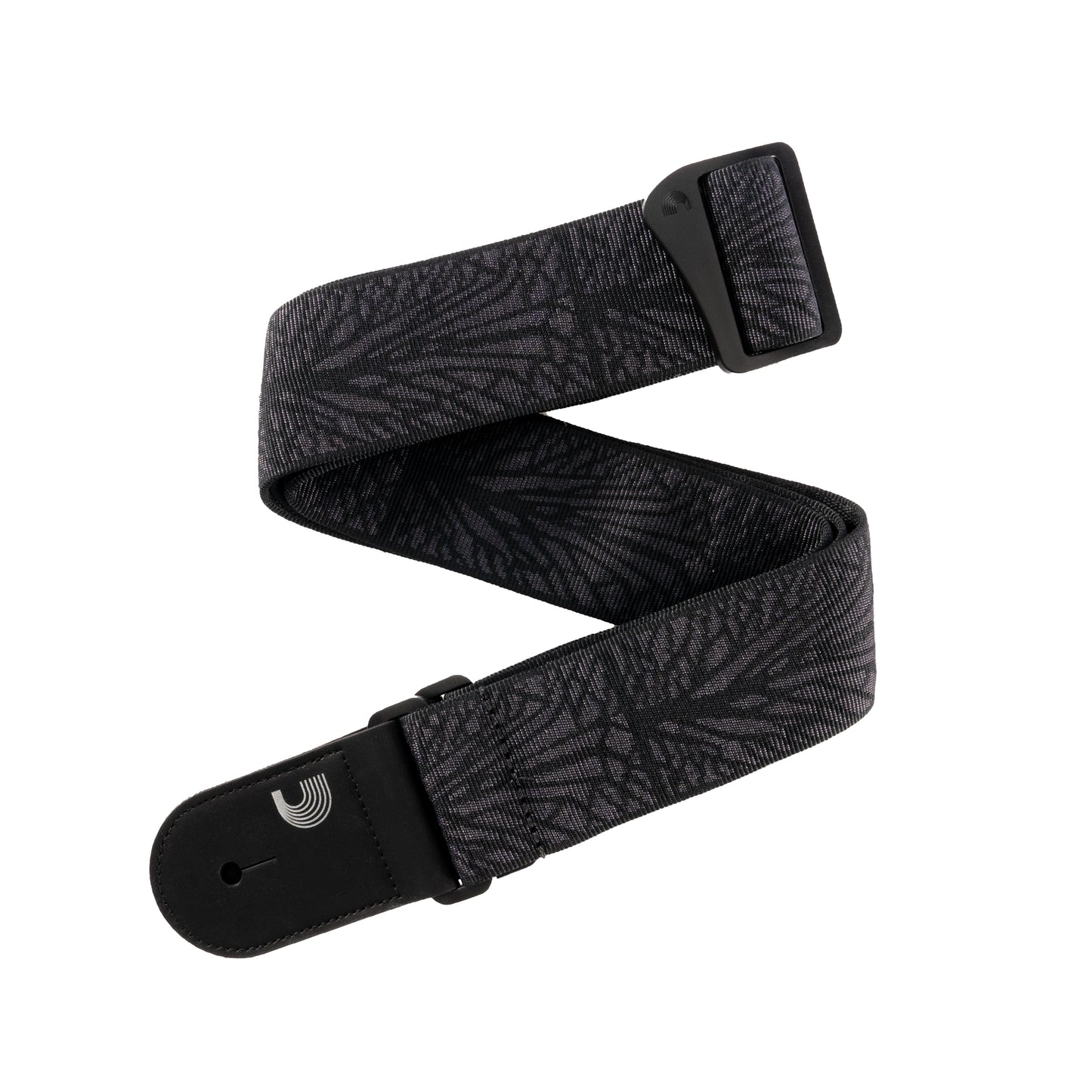 D'Addario Woven Guitar Strap, Lightning Black Tubular, 50TB02