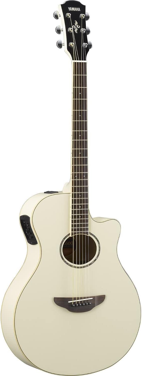 Yamaha APX600 Thinline Cutaway Acoustic/Electric, Vintage White