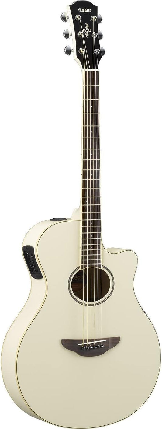 Yamaha APX600 Thinline Cutaway Acoustic/Electric, Vintage White