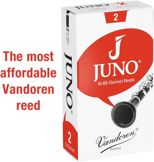 Vandoren Bb Clarinet JUNO Reeds; Strength #2; Box of 10