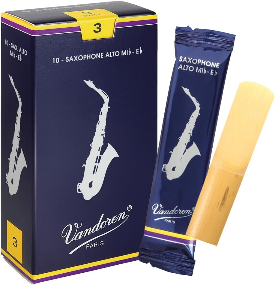 Vandoren Alto Sax Traditional Reeds Strength #3; Box of 10