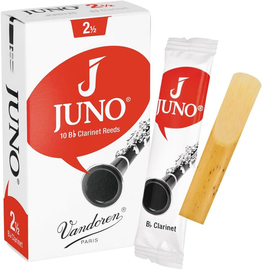 Vandoren Bb Clarinet JUNO Reeds; Strength #2.5; Box of 10