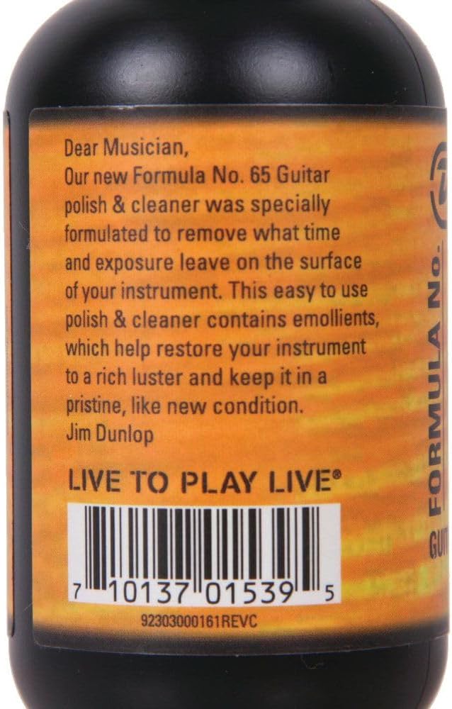 Dunlop 654 Formula 65 Guitar Polish & Cleaner, 4 oz.