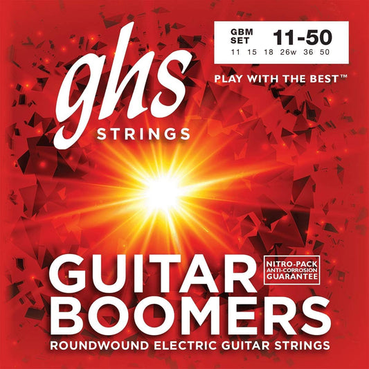 GHS Strings GBM Boomers Roundwound Medium Electric Guitar Strings, 11-50