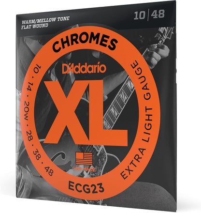 D'Addario ECG23 Extra Light, XL Chromes Electric Guitar Strings, 10-48