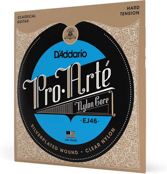 D'Addario EJ46 Pro-Arte Nylon Classical Guitar Strings, Hard Tension