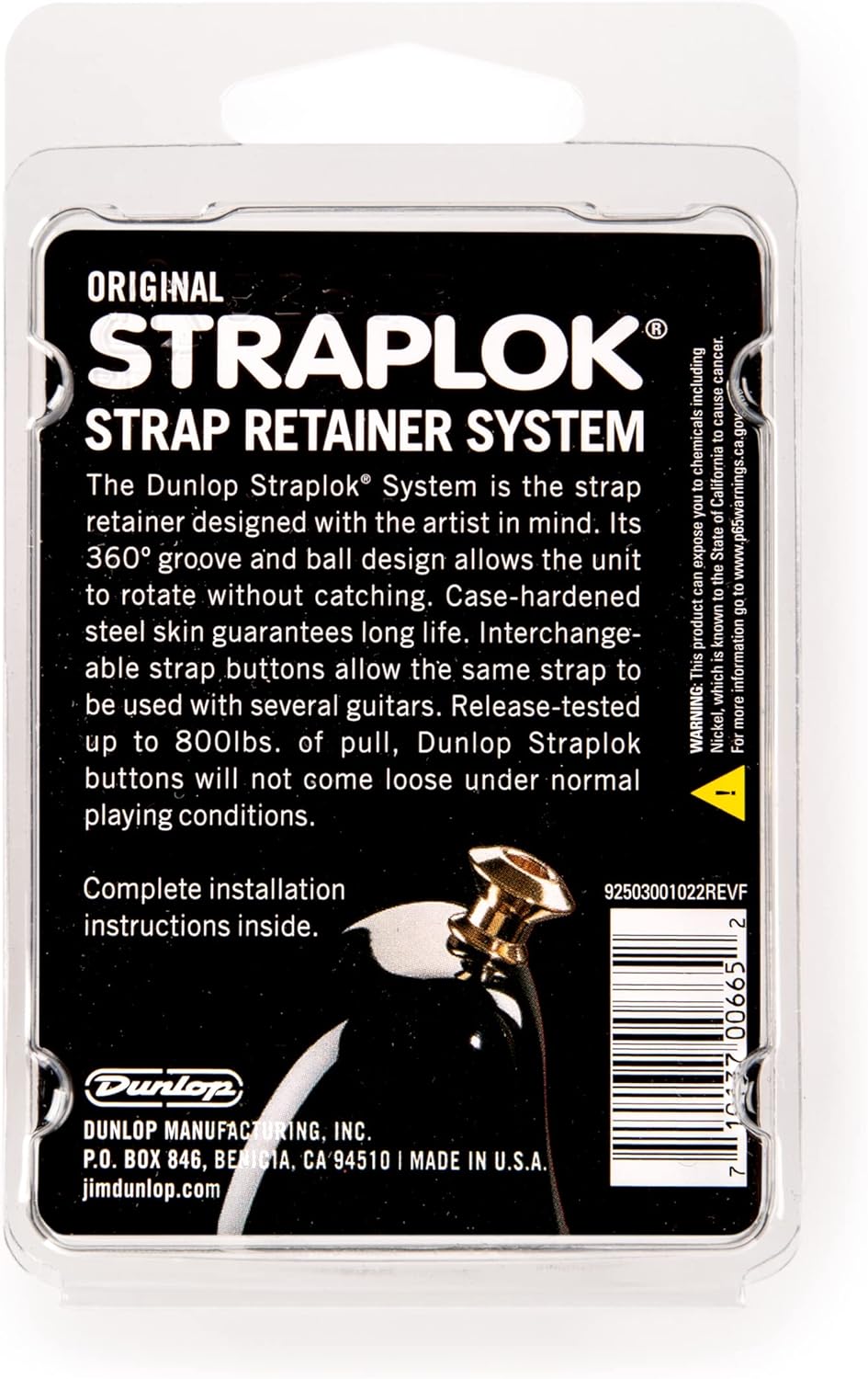 Dunlop SLS1101N Original StrapLok System Nickel