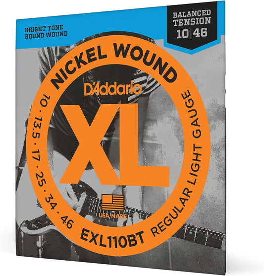 D'Addario EXL110BT Nickel Wound, Balanced Tension Regular Light, 10-46