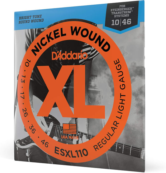 D'Addario ESXL110 Nickel Wound, Regular Light, Double Ball End, 10-46