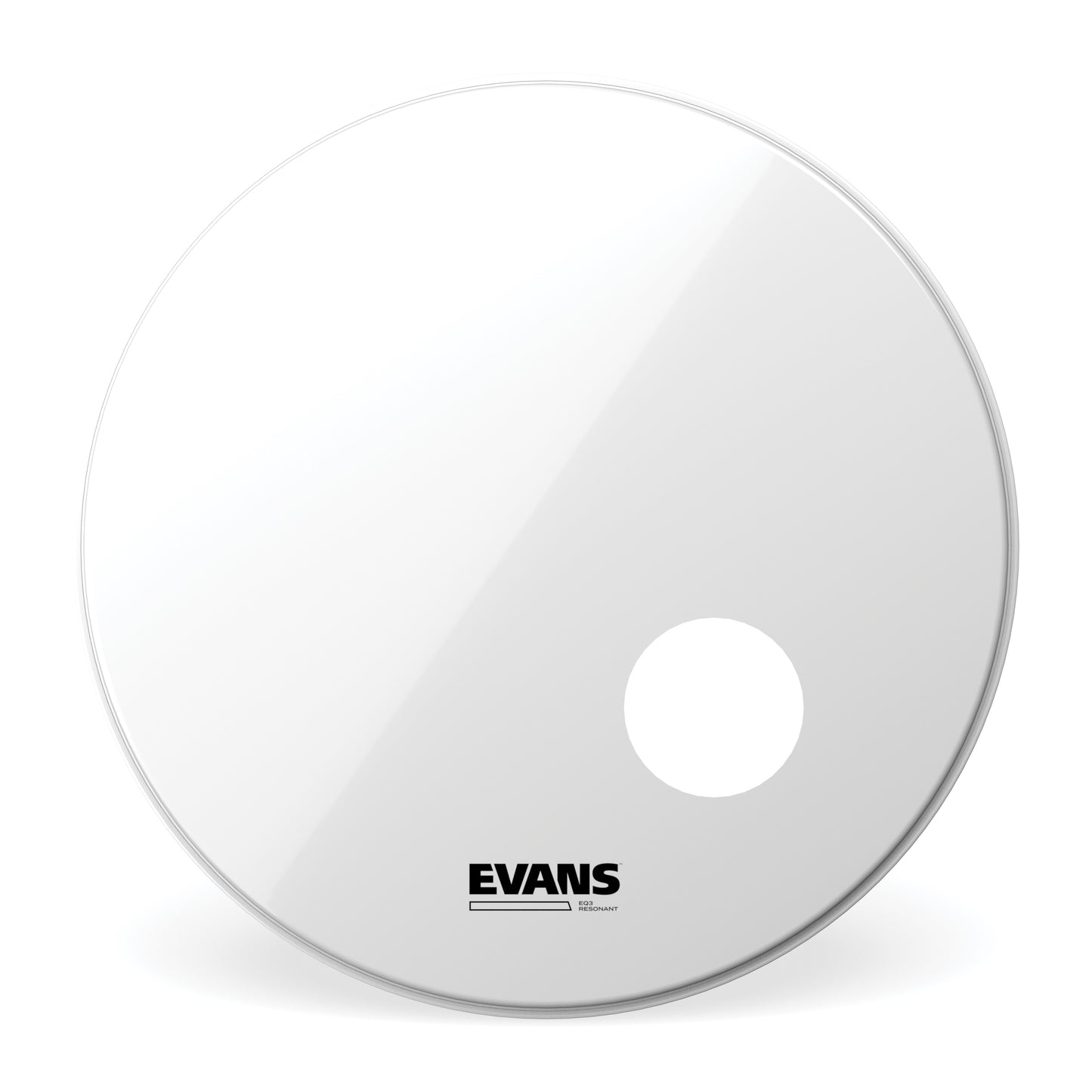 EVANS EQ3 Resonant Smooth White Bass Drum Head, 26 Inch, BD26RSW